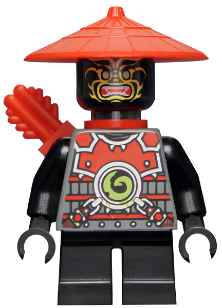 Минифигурка Lego Ninjago Stone Army Scout - Yellow Face, Red Quiver, Short Legs njo072 U